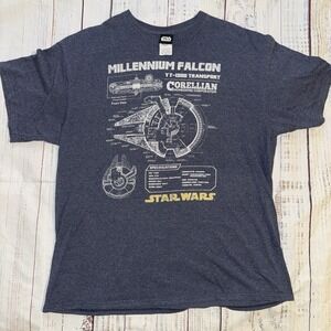 Star Wars Men's Millennium Falcon T-Shirt Graphic Print, Size XL